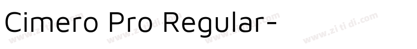 Cimero Pro Regular字体转换 Cimero Pro Regular字体转换